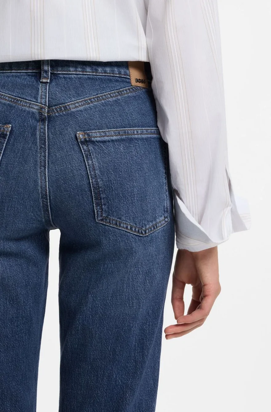 Джинси Hugo Boss slim fit вкороченої довжини з деніму — фото 4