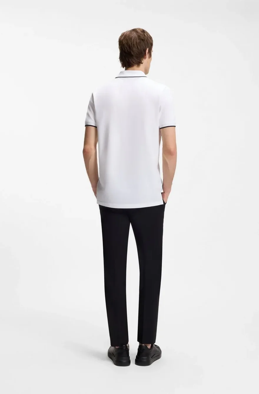 Поло Hugo Boss slim fit зі стрейч-бавовни — фото 4