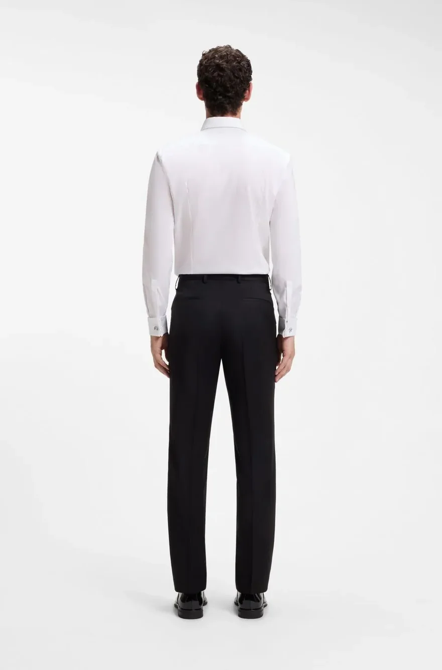 Штани Hugo Boss slim fit з вовни — фото 3