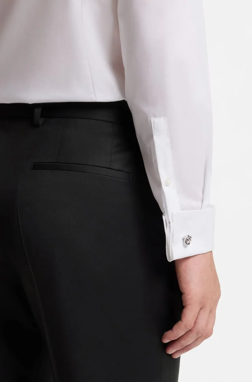 Штани Hugo Boss slim fit з вовни — фото 4